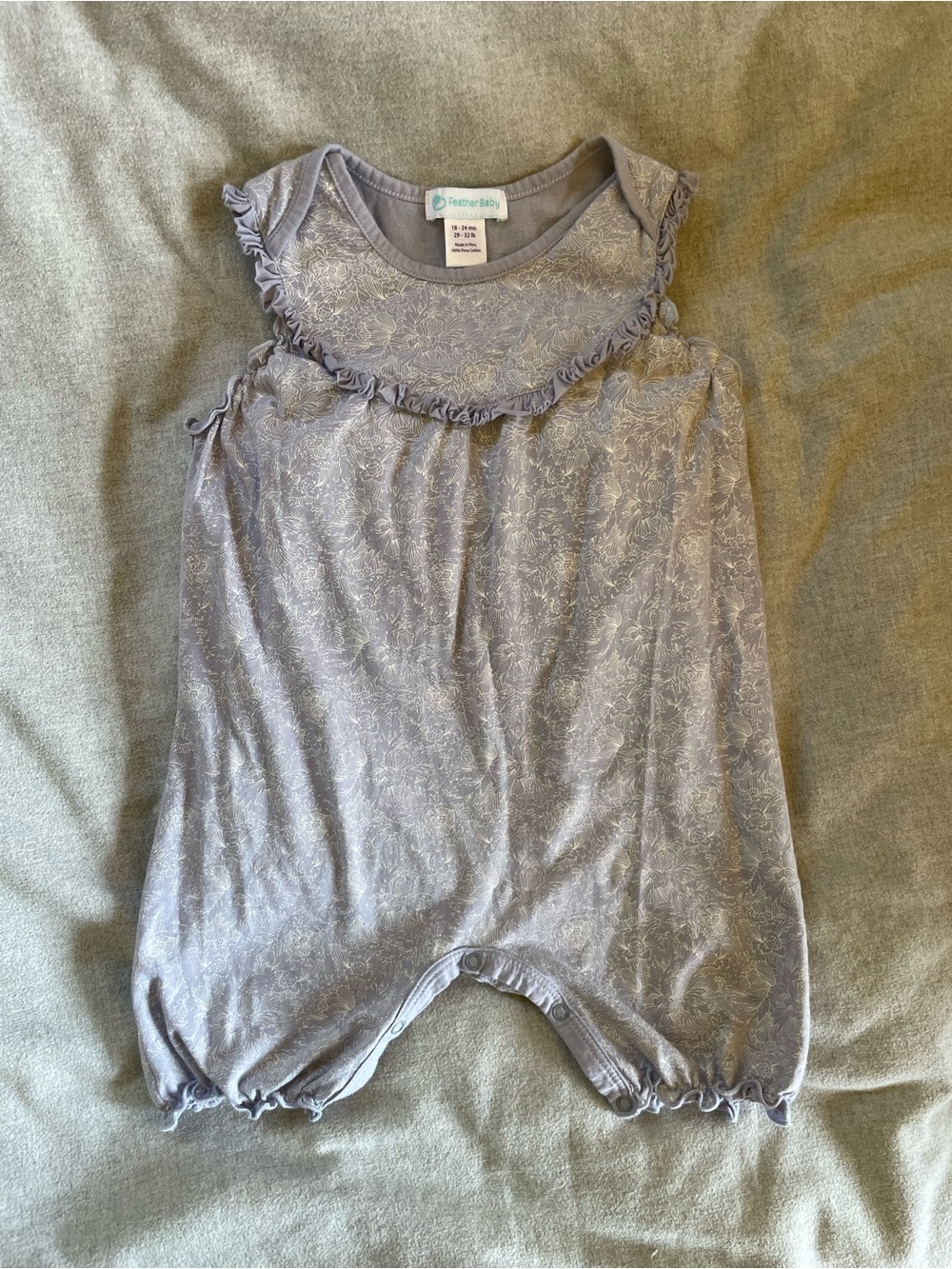Feather Baby Lilac Floral Baby Romper